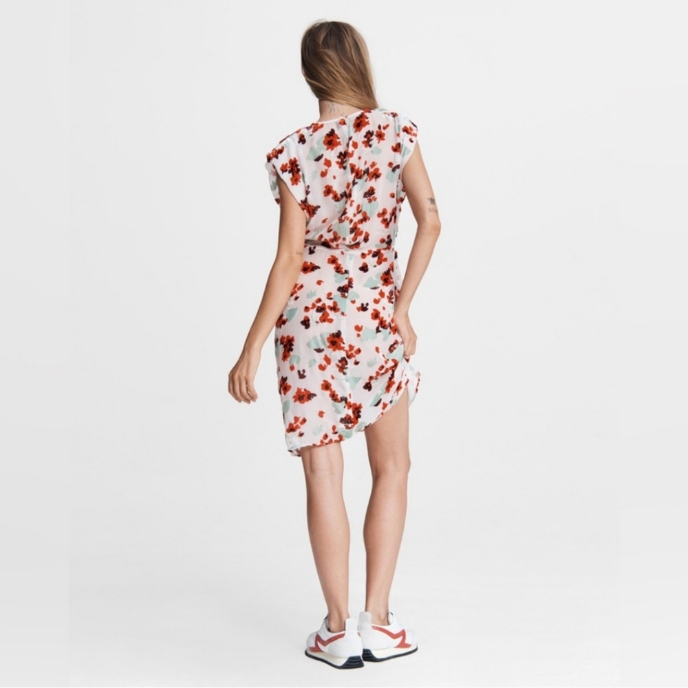 RAG & BONE Womens 0 Floral Velour Velvet Gigi Sleeveless Cap Sleeve Dress Classy - Picture 4 of 10